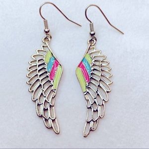 ❣️$25/3❣️ Colorful Angel Wings Dangle Earrings